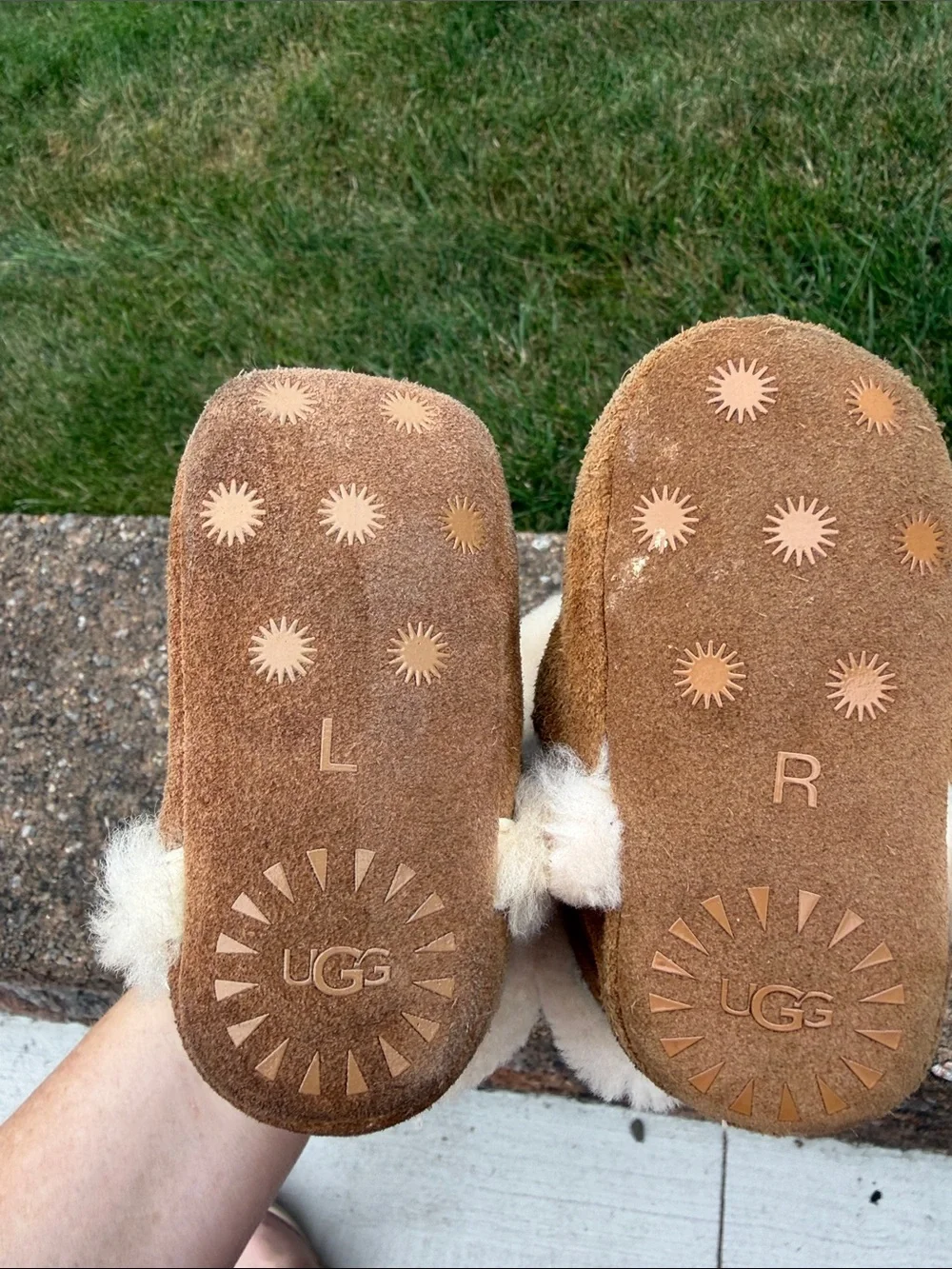 UGG Kids Chestnut Suede Shearling Booties